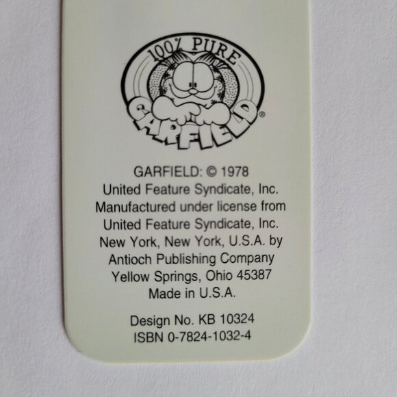 Vintage 1978 Garfield Bookmark Don't Ask Tassel Comic Cat apple KB 10324 70s 80s - Picture 12 of 15